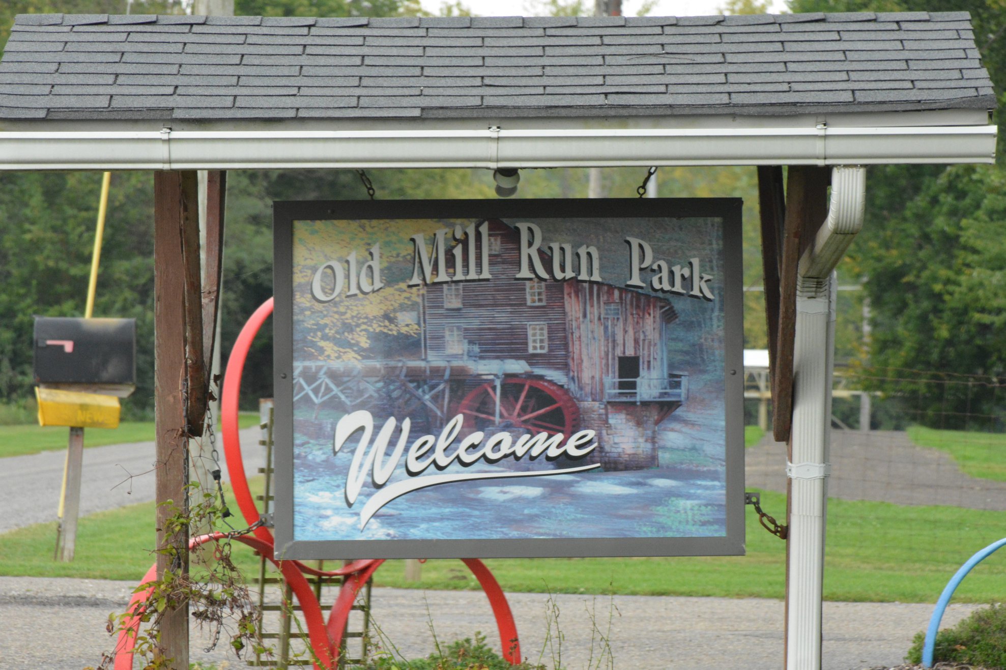 old mill park sign