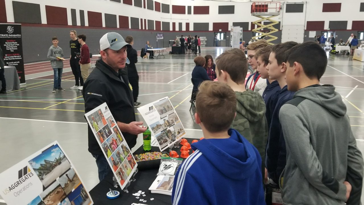lowell county career fair talking with kids